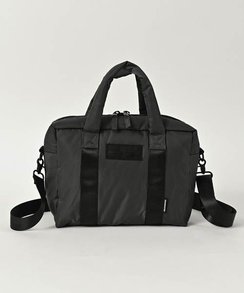 ADAM PATEK(アダムパテック)の「【RES】【ADAMPATEK】square mini boston bag/スクエアミニボストンバッグ(AP2519036)(ボストンバッグ・メンズ・グレー/ブラック・FREE)」の1枚目の写真