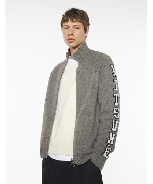 【最終値下げ】Maison Kitsuné ・ウールジャケット・S・メゾンキツネ セール】COLLEGE KNITTED WOOL JACKET（その他アウター）｜Maison