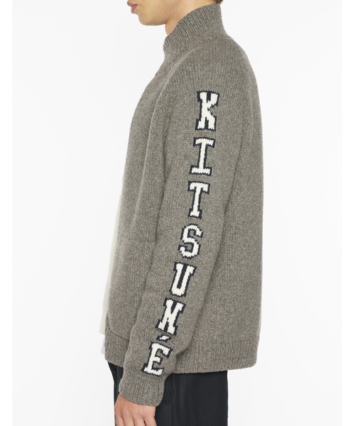 Maison Kitsune（メゾンキツネ）の「COLLEGE KNITTED WOOL JACKET（その他アウター・メンズ・グレー・L/M/S）」の7枚目の写真