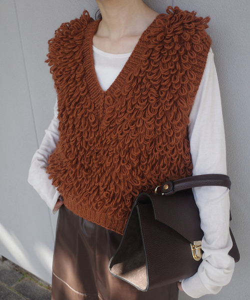 パールニットベストSLOBE IENA スローブイエナ WEB限定/追加2予約》パールニットベスト（ベスト）｜SLOBE IENA