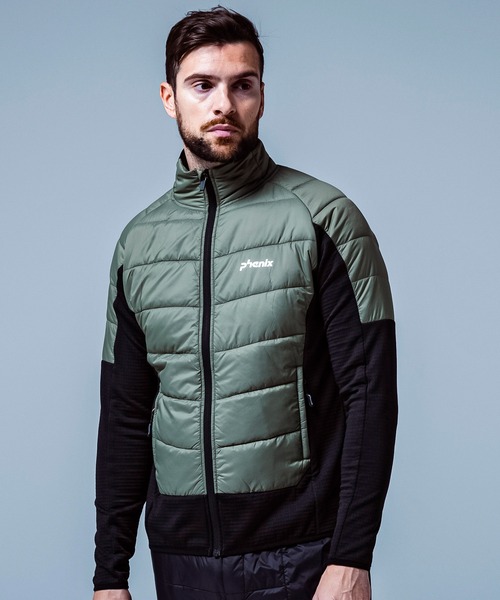 phenix（フェニックス）の「phenix(フェニックス)Padding Middle Jacket ブランドロゴ パディング ミドルジャケット (保温性/軽量)（その他アウター・メンズ・ブラック/カーキ/ネイビー・S/M/L/XL）」の2枚目の写真
