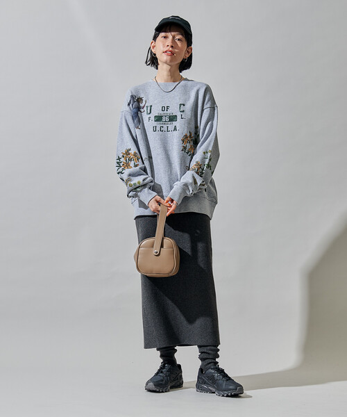 【新品】FREAK'S STORE ペイティング カレッジプリント スウェット セール】ペイティング カレッジプリント スウェット（スウェット