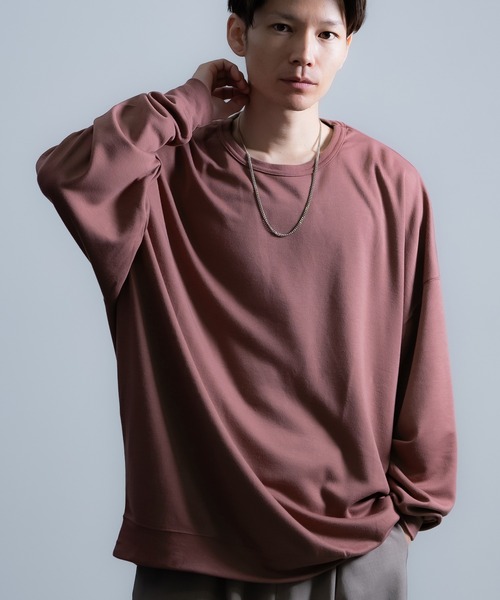 improves(インプローブス)の「リラックスフィット ビッグシルエット カットソー(Tシャツ/カットソー・メンズ・ブラウン/ダークグリーン/グリーン/杢グレー/チャコール/ワイン/ブラウン系/ブルーグレー/ネイビー/ベージュ/マスタード・FREE)」の6枚目の写真