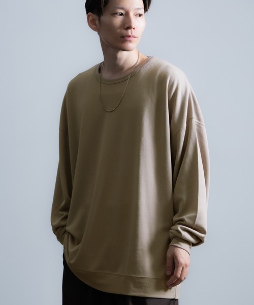 improves(インプローブス)の「リラックスフィット ビッグシルエット カットソー(Tシャツ/カットソー・メンズ・ブラウン/ダークグリーン/グリーン/杢グレー/チャコール/ワイン/ブラウン系/ブルーグレー/ネイビー/ベージュ/マスタード・FREE)」の7枚目の写真