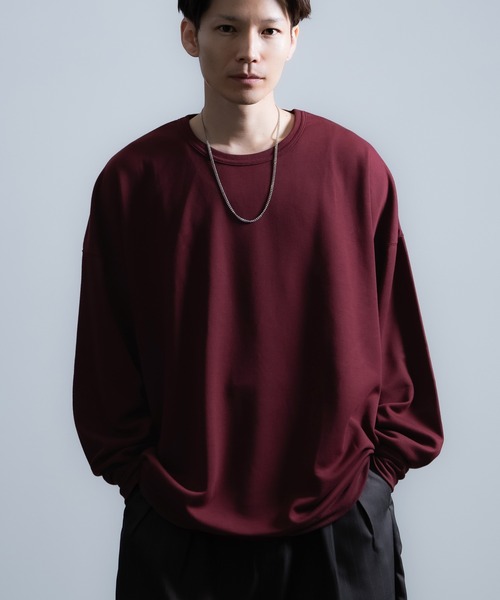 improves(インプローブス)の「リラックスフィット ビッグシルエット カットソー(Tシャツ/カットソー・メンズ・ブラウン/ダークグリーン/グリーン/杢グレー/チャコール/ワイン/ブラウン系/ブルーグレー/ネイビー/ベージュ/マスタード・FREE)」の11枚目の写真