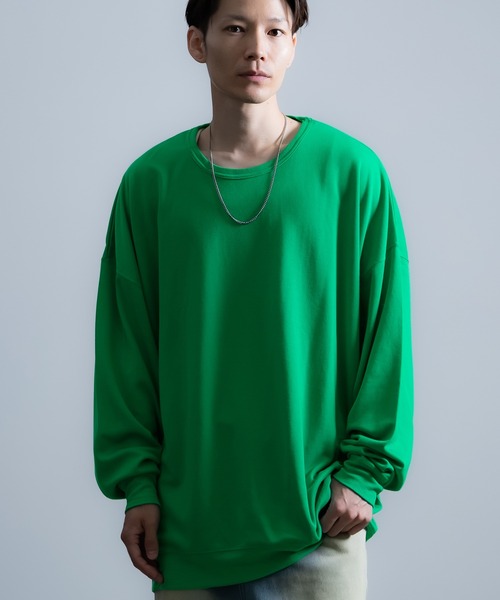 improves(インプローブス)の「リラックスフィット ビッグシルエット カットソー(Tシャツ/カットソー・メンズ・ブラウン/ダークグリーン/グリーン/杢グレー/チャコール/ワイン/ブラウン系/ブルーグレー/ネイビー/ベージュ/マスタード・FREE)」の8枚目の写真