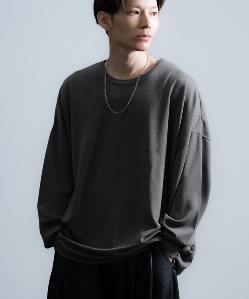 improves(インプローブス)の「リラックスフィット ビッグシルエット カットソー(Tシャツ/カットソー・メンズ・ブラウン/ダークグリーン/グリーン/杢グレー/チャコール/ワイン/ブラウン系/ブルーグレー/ネイビー/ベージュ/マスタード・FREE)」の4枚目の写真