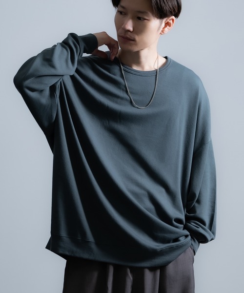 improves(インプローブス)の「リラックスフィット ビッグシルエット カットソー(Tシャツ/カットソー・メンズ・ブラウン/ダークグリーン/グリーン/杢グレー/チャコール/ワイン/ブラウン系/ブルーグレー/ネイビー/ベージュ/マスタード・FREE)」の2枚目の写真