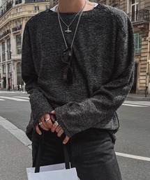 NOWLE（ノウル）の「【NOWLE】メタルリング アクセント ルーズフィット ロングTシャツ（Tシャツ/カットソー）」