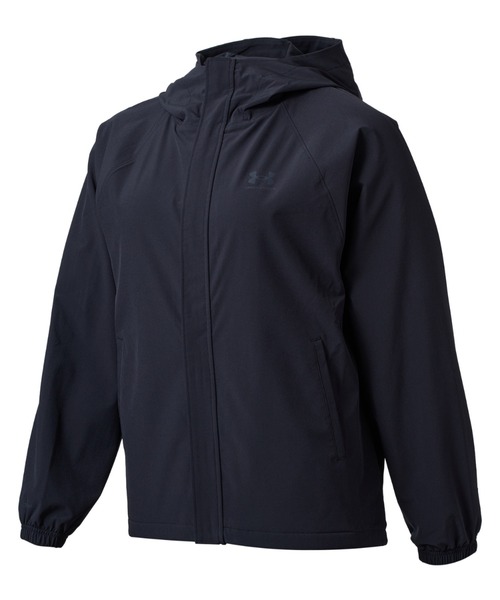 UNDER ARMOUR(アンダーアーマー)の「【別注】アンダーアーマー UAトリコットウーブン フルジップ ジャケット 限定コラボ(ナイロンジャケット・レディース・ブラック/ダークブラウン・M/L/XL)」の1枚目の写真
