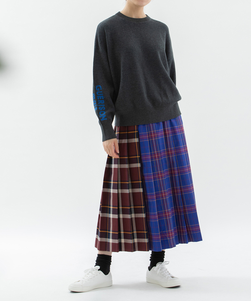 nop de nod(ノップドゥノッド)の「miscタータンプリーツスカート(スカート・レディース・ダークグリーン/レッド/ボルドー・M)」の22枚目の写真