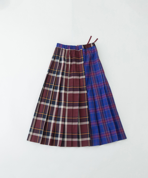 nop de nod(ノップドゥノッド)の「miscタータンプリーツスカート(スカート・レディース・ダークグリーン/レッド/ボルドー・M)」の19枚目の写真