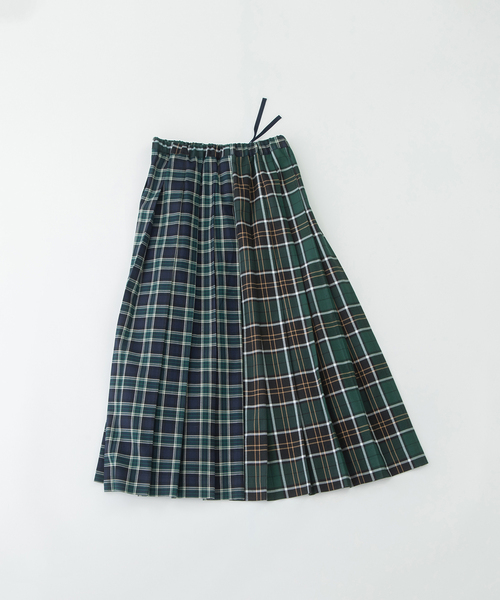 nop de nod(ノップドゥノッド)の「miscタータンプリーツスカート(スカート・レディース・ダークグリーン/レッド/ボルドー・M)」の21枚目の写真