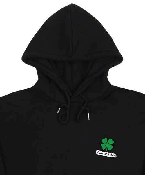 GRAVER（グレーバー）の「[ユニセックス]クローバーボードフードパーカー_ブラック（パーカー・レディース・ブラック・LARGE/SMALL/MEDIUM）」の3枚目の写真