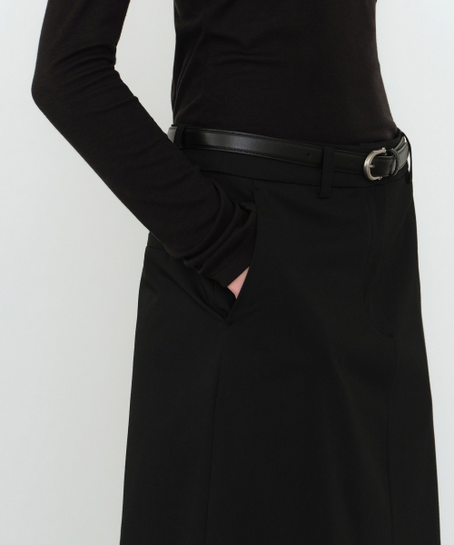 MUSINSA STANDARD WOMAN（ムシンサスタンダードウーマン）の「ウィメンズスカートレイヤードスラックス[ブラック]（スラックス・レディース・その他・34/27/28/29/32/30/31/24/25/26）」の5枚目の写真