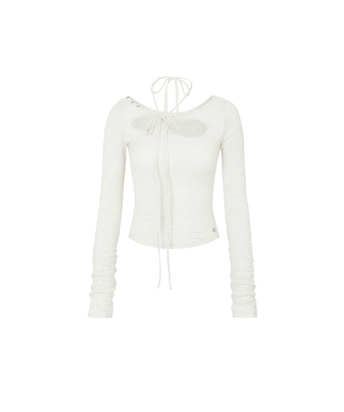 WRINKLED ORCHID TOP ivory