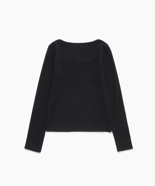TTUDEMENT(トュードメント)の「SQUARE LONG SLEEVE TOP BLACK(Tシャツ/カットソー・レディース・その他・FREE)」の5枚目の写真