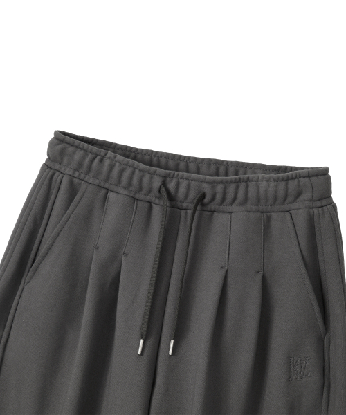 WOOALONG(ウアロン)の「Soft Touch Washed Balloon Wide Sweatpants - CHARCOAL(スウェットパンツ・レディース・チャコール・MEDIUM/LARGE/SMALL)」の3枚目の写真