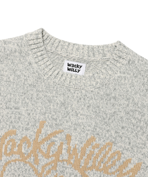 Wacky WiLLy(ワッキーウィリー)の「ビッグリリーグラフィックプルオーバーニットグレー(ニット/セーター・レディース・その他・SMALL/MEDIUM/LARGE/X-LARGE)」の4枚目の写真