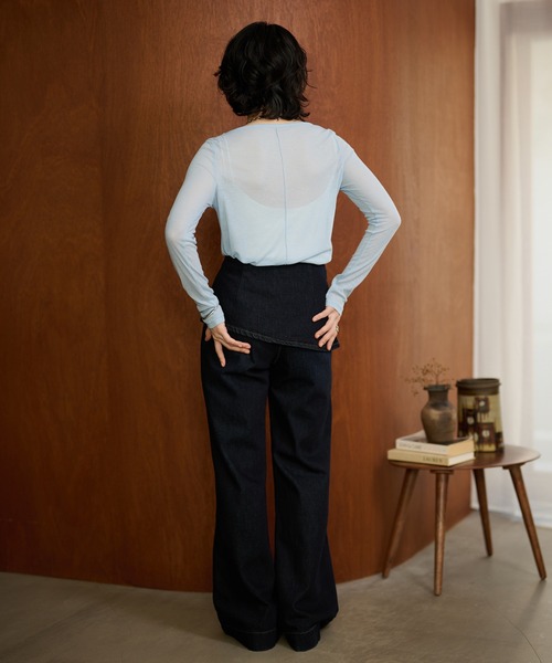 LAULEN(ローレン)の「sheer back out killing tops /シアーバックアウトキリング長袖トップス(Tシャツ/カットソー・レディース・ピンク/ブルー/グレー/ブラック・FREE)」の19枚目の写真