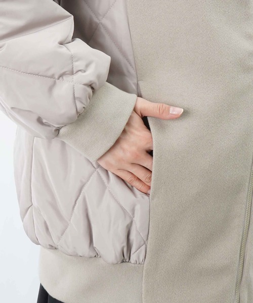 LUCA/LADY LUCK LUCA（ルカ/レディラックルカ）の「LC/LLL フェイクウールダイヤキルトフードリブブルゾン（ブルゾン・レディース・ブラック/ベージュ・FREE）」の19枚目の写真