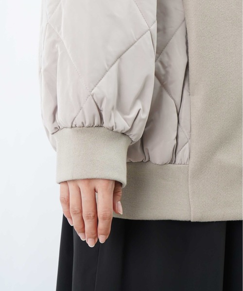 LUCA/LADY LUCK LUCA（ルカ/レディラックルカ）の「LC/LLL フェイクウールダイヤキルトフードリブブルゾン（ブルゾン・レディース・ブラック/ベージュ・FREE）」の18枚目の写真