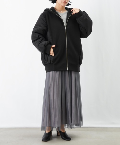 LUCA/LADY LUCK LUCA（ルカ/レディラックルカ）の「LC/LLL フェイクウールダイヤキルトフードリブブルゾン（ブルゾン・レディース・ブラック/ベージュ・FREE）」の8枚目の写真