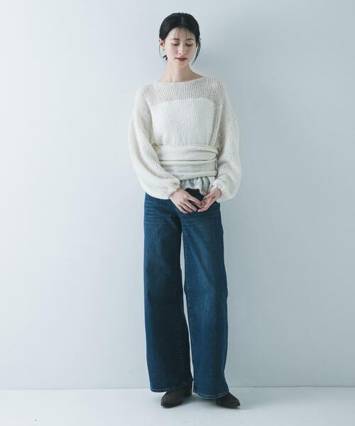 URBAN RESEARCH(アーバンリサーチ)の「スパンコールモヘヤチューブトップ(チューブトップ・レディース・ネイビー/オフホワイト・FREE)」の8枚目の写真