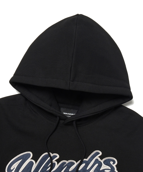 WKNDRS(ウィーキャンドース)の「BASEBALL APPLIQUE HOODIE (BLACK)(パーカー・レディース・その他・MEDIUM/LARGE/X-LARGE)」の3枚目の写真