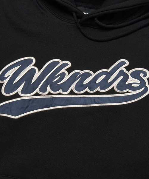 WKNDRS(ウィーキャンドース)の「BASEBALL APPLIQUE HOODIE (BLACK)(パーカー・レディース・その他・MEDIUM/LARGE/X-LARGE)」の6枚目の写真