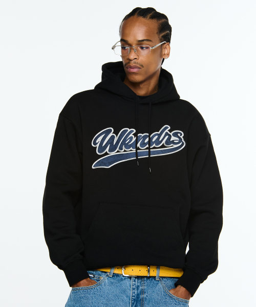 WKNDRS(ウィーキャンドース)の「BASEBALL APPLIQUE HOODIE (BLACK)(パーカー・レディース・その他・MEDIUM/LARGE/X-LARGE)」の7枚目の写真