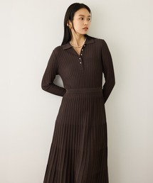 ROPE'（ロペ）の「パールボタンポロニットワンピース/イージーケア（ドレス）」