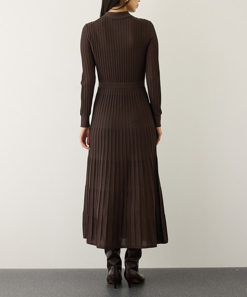 ROPE'（ロペ）の「パールボタンポロニットワンピース/イージーケア（ドレス・レディース・ブラウン系その他/ネイビー・FREE）」の16枚目の写真