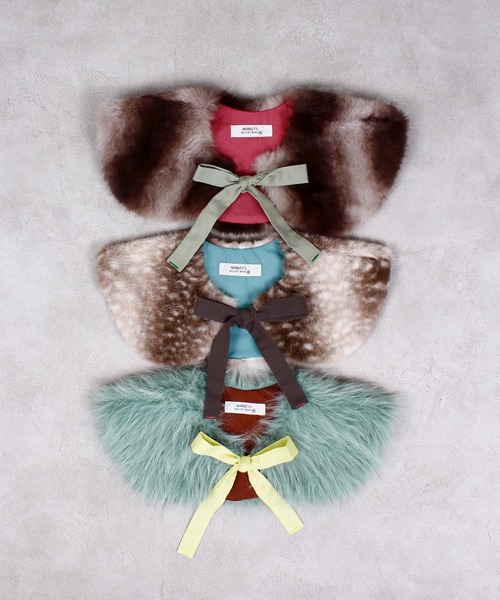 MARKEY'S(マーキーズ)の「MIXフェイクファーツケエリ(kids100cm~大人)(付け襟・キッズ・ブラウン/キャメル/ライトブルー・FREE)」の5枚目の写真