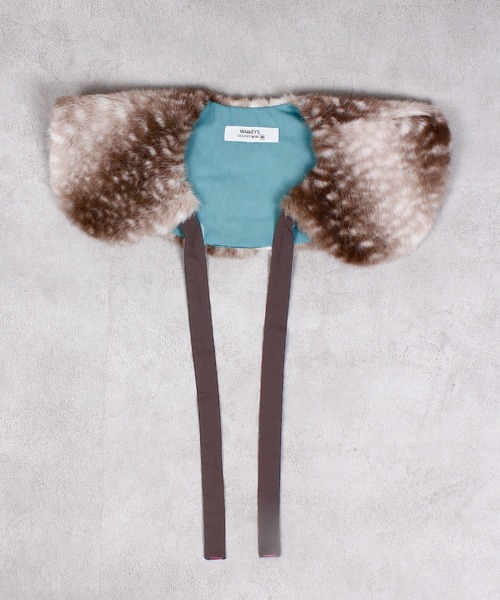 MARKEY'S(マーキーズ)の「MIXフェイクファーツケエリ(kids100cm~大人)(付け襟・キッズ・ブラウン/キャメル/ライトブルー・FREE)」の4枚目の写真