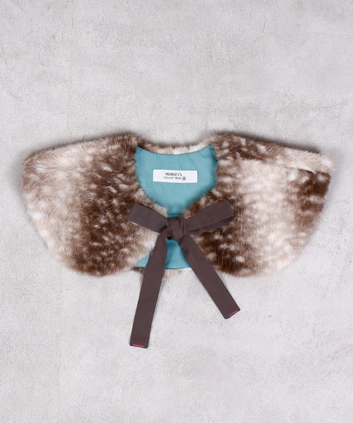 MARKEY'S(マーキーズ)の「MIXフェイクファーツケエリ(kids100cm~大人)(付け襟・キッズ・ブラウン/キャメル/ライトブルー・FREE)」の6枚目の写真