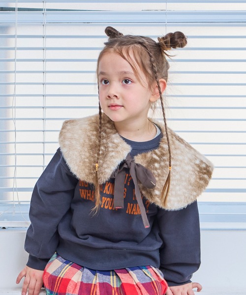 MARKEY'S(マーキーズ)の「MIXフェイクファーツケエリ(kids100cm~大人)(付け襟・キッズ・ブラウン/キャメル/ライトブルー・FREE)」の14枚目の写真