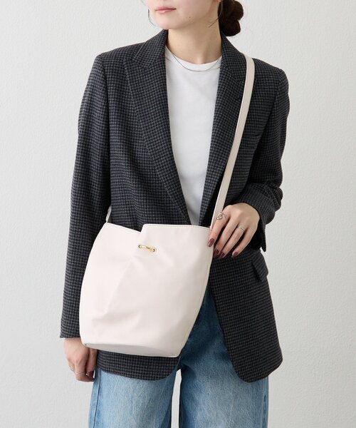 russet（ラシット）の「ツイードスカーフ付きレザー2WAYショルダー
