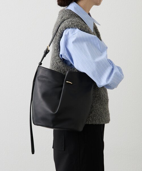 セール】ツイードスカーフ付きレザー2WAYショルダーバッグ（ショルダー