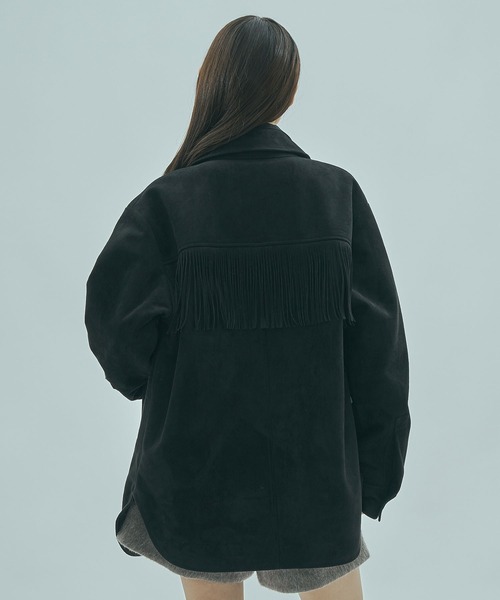 ROSE BUD(ローズバッド)の「(mag.by c)FAKE SUEDE FRINGE JAKET(その他アウター・レディース・ブラウン/ブラック・ONE SIZE)」の5枚目の写真