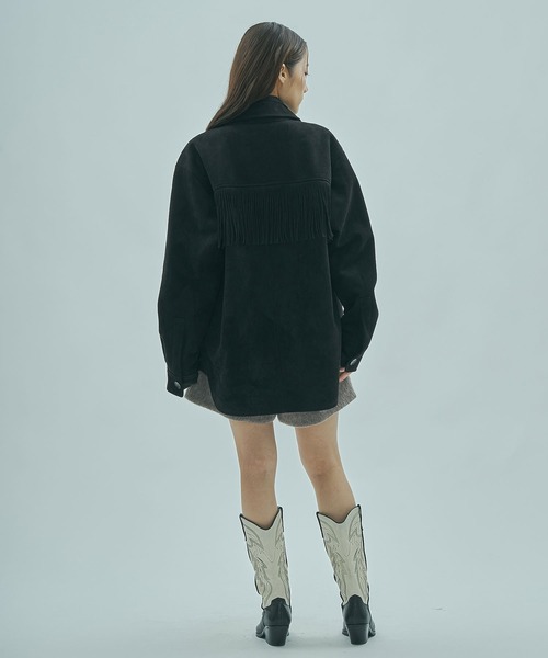 ROSE BUD(ローズバッド)の「(mag.by c)FAKE SUEDE FRINGE JAKET(その他アウター・レディース・ブラウン/ブラック・ONE SIZE)」の8枚目の写真