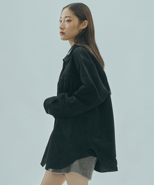 ROSE BUD(ローズバッド)の「(mag.by c)FAKE SUEDE FRINGE JAKET(その他アウター・レディース・ブラウン/ブラック・ONE SIZE)」の3枚目の写真