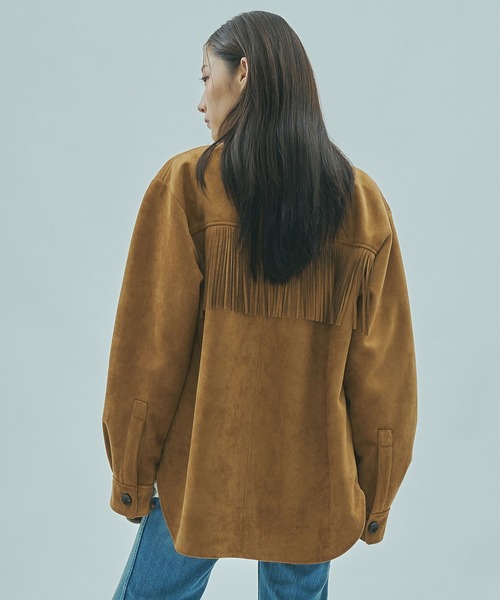 ROSE BUD(ローズバッド)の「(mag.by c)FAKE SUEDE FRINGE JAKET(その他アウター・レディース・ブラウン/ブラック・ONE SIZE)」の15枚目の写真