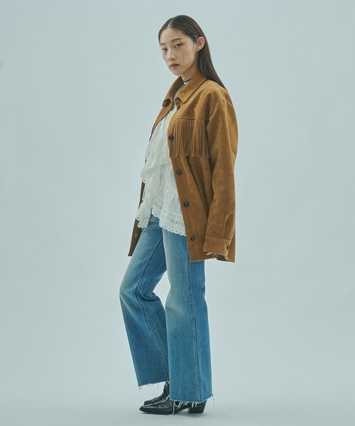 ROSE BUD(ローズバッド)の「(mag.by c)FAKE SUEDE FRINGE JAKET(その他アウター・レディース・ブラウン/ブラック・ONE SIZE)」の17枚目の写真