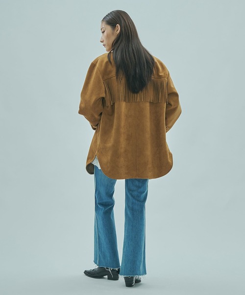 ROSE BUD(ローズバッド)の「(mag.by c)FAKE SUEDE FRINGE JAKET(その他アウター・レディース・ブラウン/ブラック・ONE SIZE)」の18枚目の写真