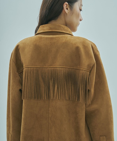 ROSE BUD(ローズバッド)の「(mag.by c)FAKE SUEDE FRINGE JAKET(その他アウター・レディース・ブラウン/ブラック・ONE SIZE)」の20枚目の写真