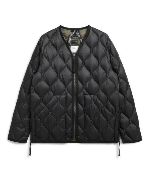TAION/タイオン/Military W-Zip Vneck Down Jacket-Soft Shell