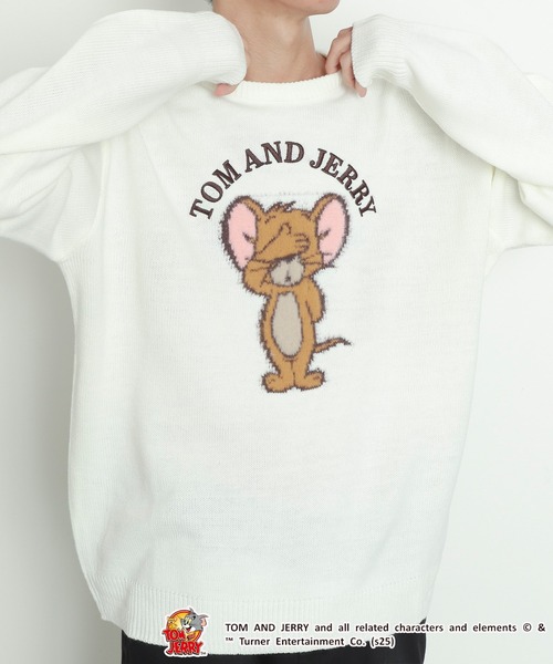 Tom＆Jerry（トムアンドジェリー）の「WEGO/JERRY シャギージャガードニット（ニット/セーター・メンズ・オフホワイト/ネイビー・LARGE/MEDIUM）」の10枚目の写真