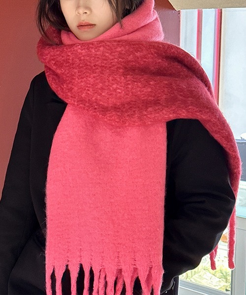 セール】【Jasmine】グラデーションカラーボリュームマフラー