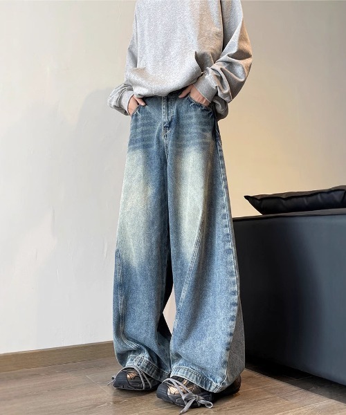 REBALANCE(リバランス)の「レトロワイドデニムパンツ(デニムパンツ・メンズ・A・MEDIUM/LARGE/X-LARGE)」の2枚目の写真